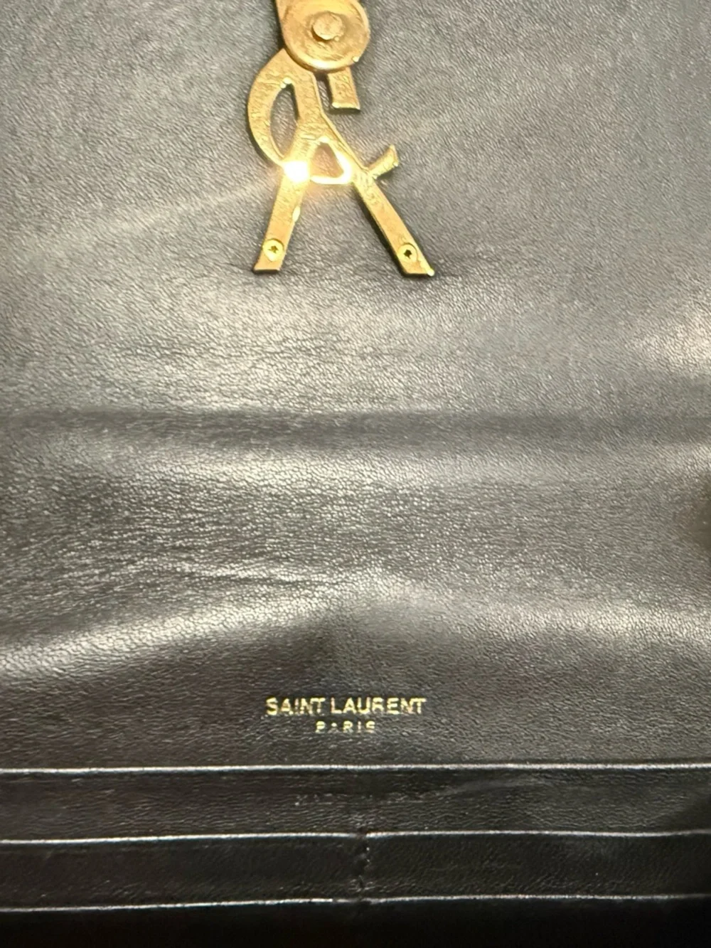 Saint Laurent Black Quilted Leather Shoulder Bag with Gold Hardware - Picture 5 of 7